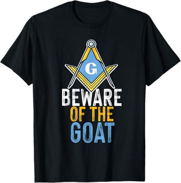 Freemasonry Square And Compasses Goat Design T-Shirt