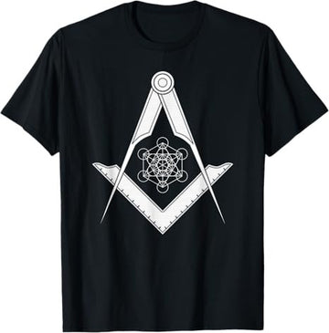 Sacred Geometry Mason Square and Compass Freemason T-Shirt T-Shirt