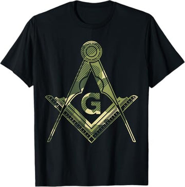Mason Square & Compass Camo Camouflage Freemason Masonic T-Shirt