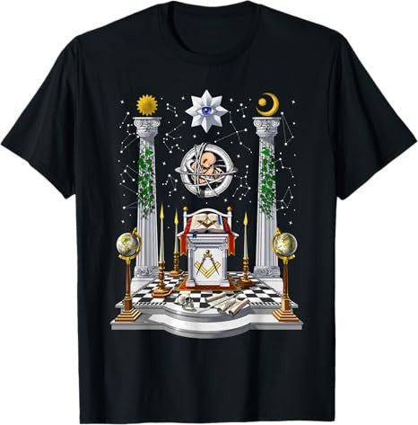 Masonic Lodge Freemason Masonic Compass Freemasonry T-Shirt