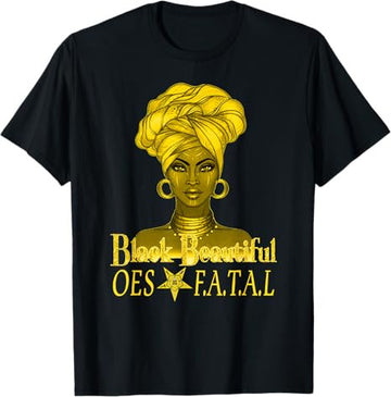 Order Of The Eastern Star OES Ring Diva Black Beautiful T-Shirt