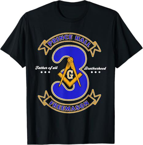 Prince Hall Mason Brotherhood 3 Degrees Of Light Freemason T-Shirt