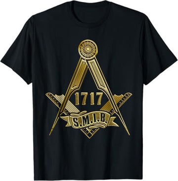 Masonic Freemasonry Fraternal Square Compass 1717 S.M.I.B. T-Shirt