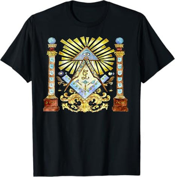 freemason Tee Watercolour Illustration Mysterious Illuminati T-Shirt