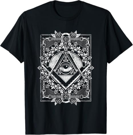 Freemason All seeing Eye The Masonic Square Compasses T-Shirt