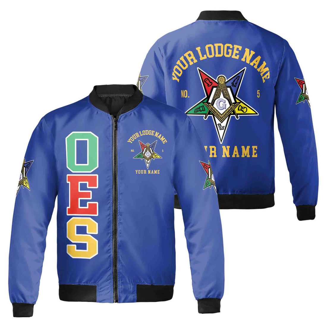 Order Of The Eastern Star OES Mason Unisex Bomber Jacket S-5XL - FUKAMASONIC