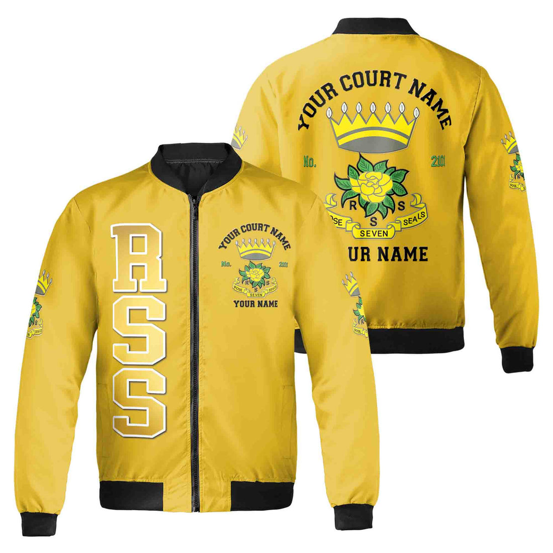 Customize Rose Of The Seven Seals DOS Fraterner Sisters Unisex Bomber Jacket S-5XL - FUKAMASONIC