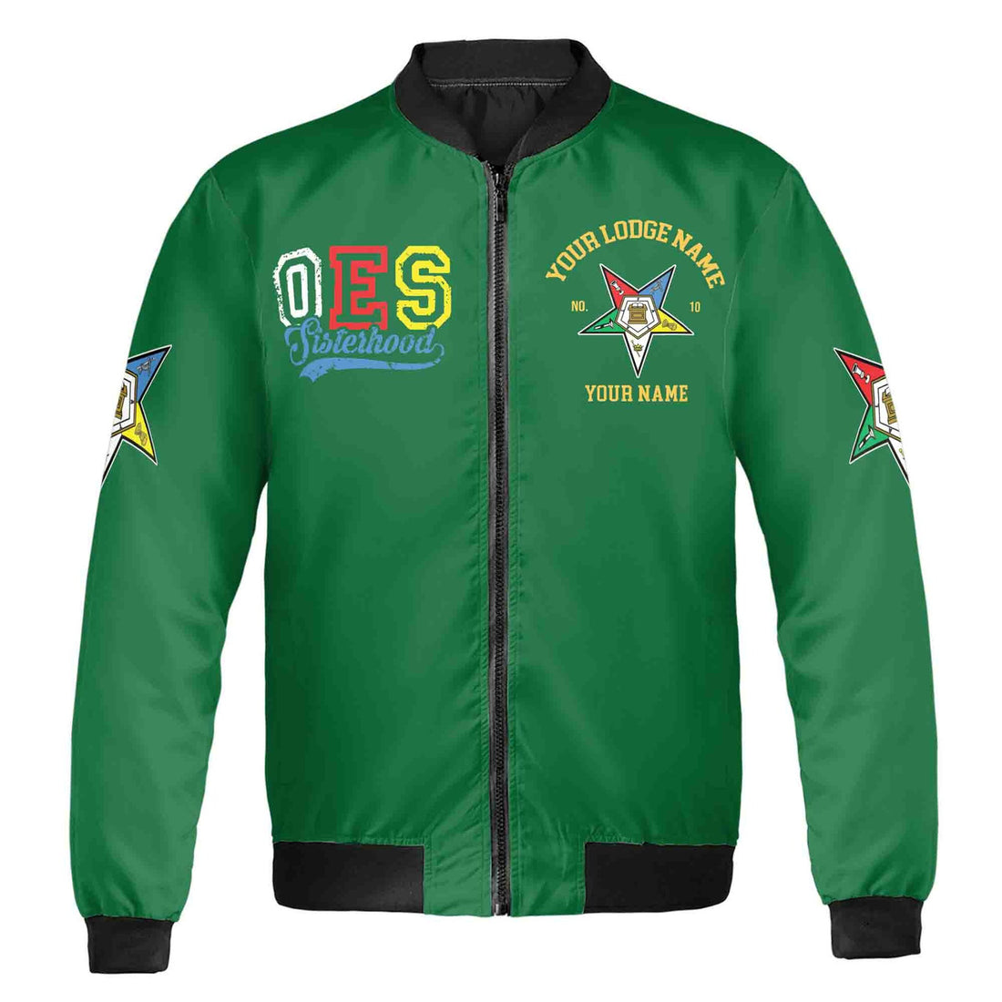 Custom Name Chapter Name OES Let Your Light Shine Bright Unisex Bomber Jacket S-5XL - FUKAMASONIC