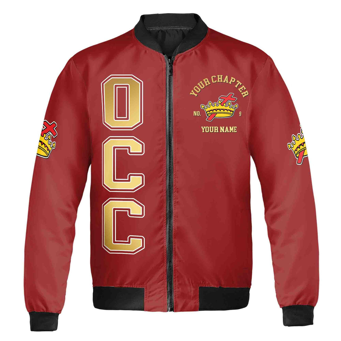 Customize Name Chapter Order of the Cyrene Crusaders OCC Emblem Unisex Bomber Jacket S-5XL - FUKAMASONIC