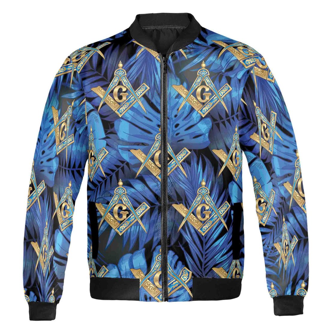 Personalized Freemasonry Master Mason Tropical Palm Tree Bomber Jacket S-5XL - FUKAMASONIC