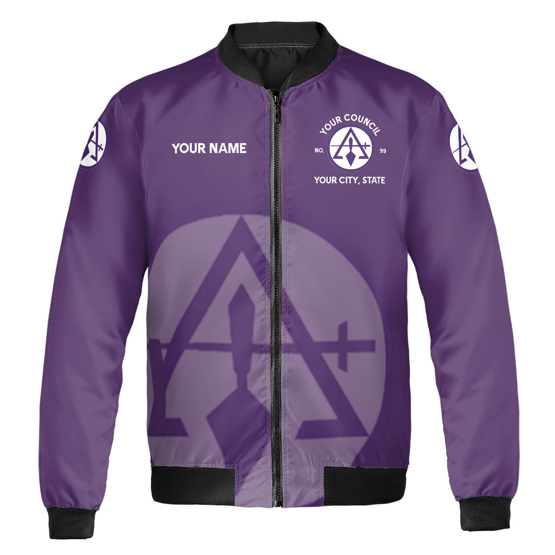 Customized Cryptic Masonry Royal and Select Master Bomber Jacket S-5XL - FUKAMASONIC