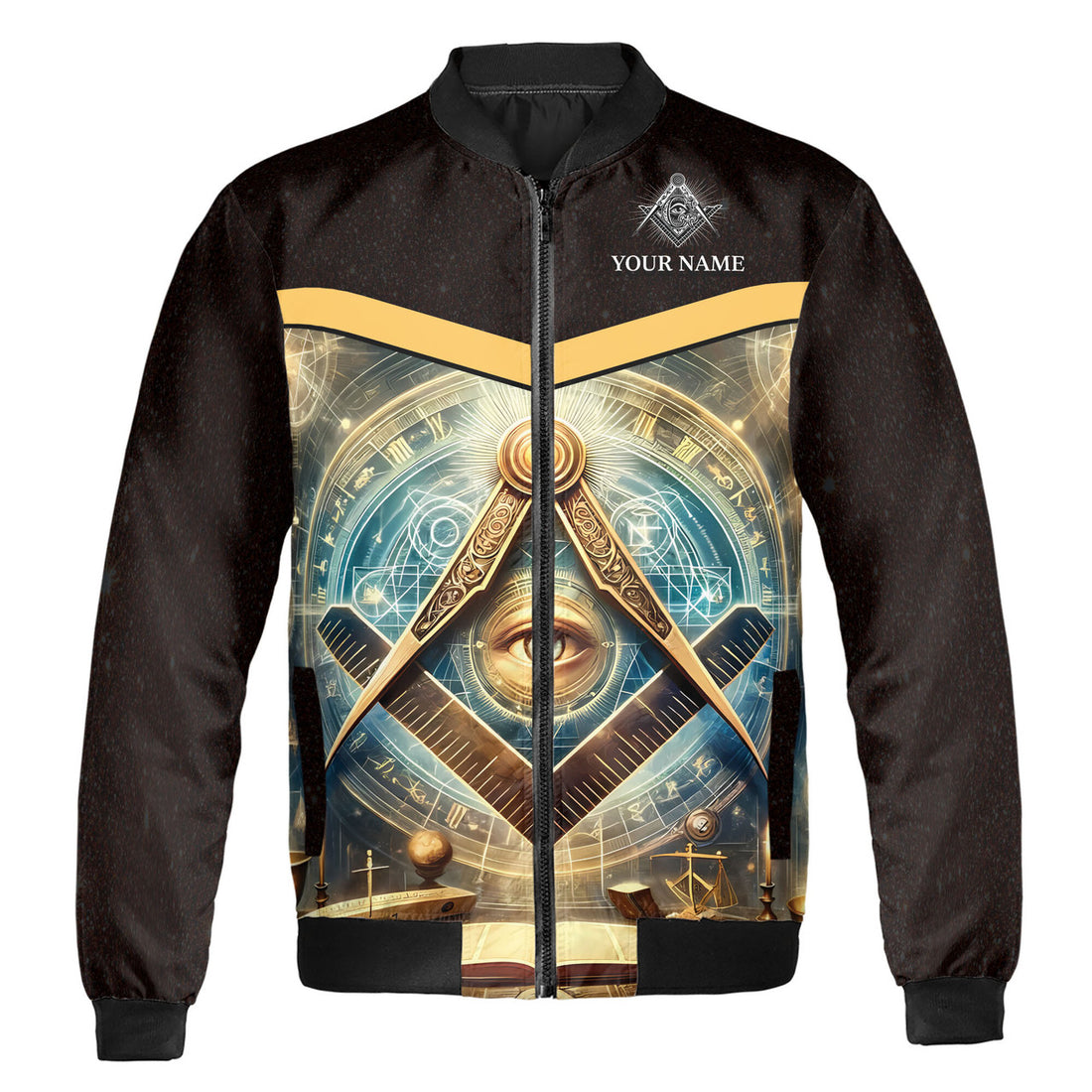 Personalized Master Mason Freemasonry Mystic Bomber Jacket S-5XL - FUKAMASONIC