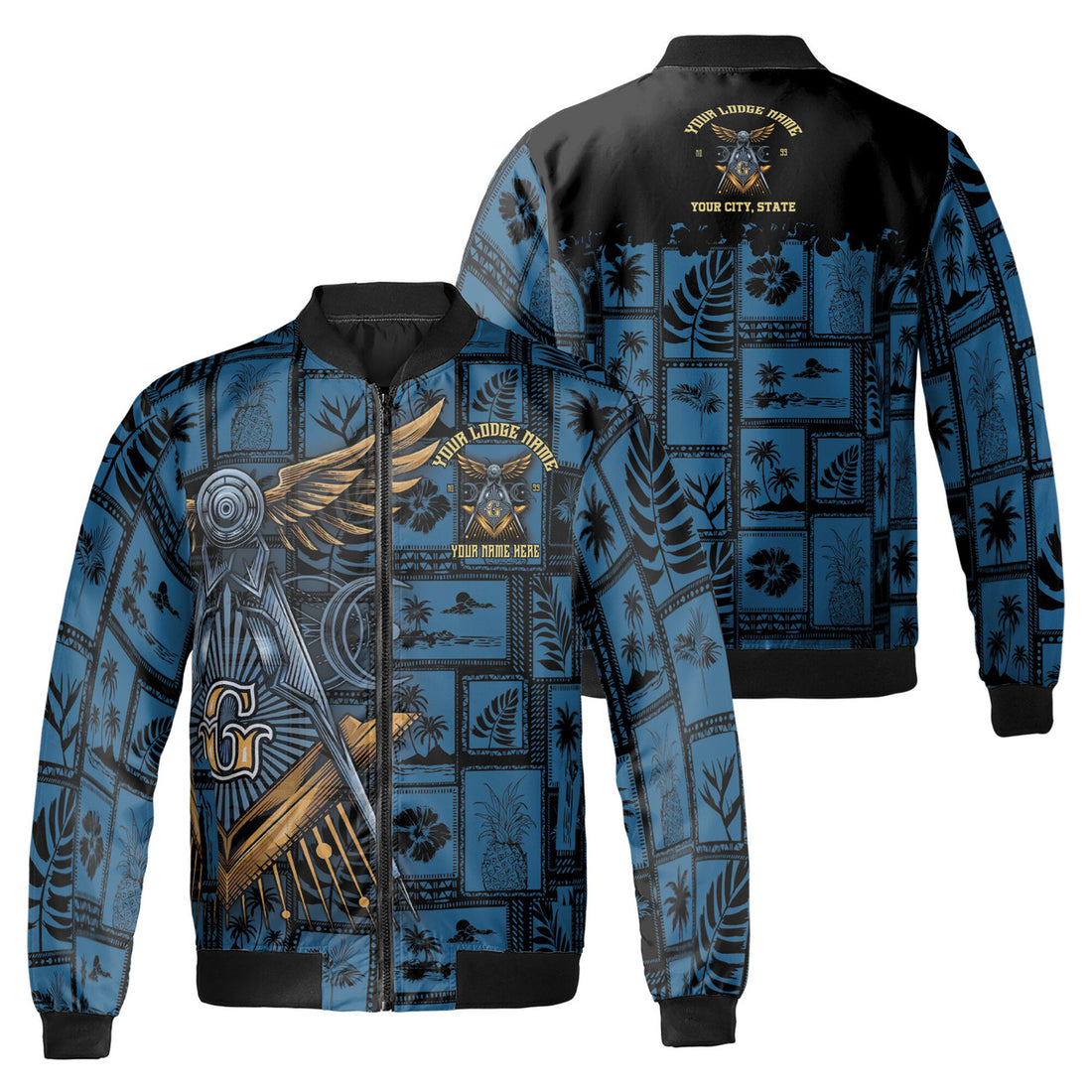 Customized Freemasonry Masonic Vintage Picture Bomber Jacket S-5XL - FUKAMASONIC