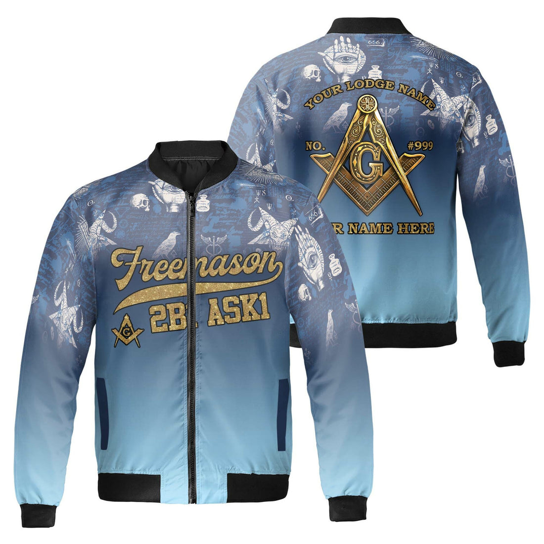 Customized FREEMASON To be One Ask One Masonic Bomber Jacket S-5XL - FUKAMASONIC