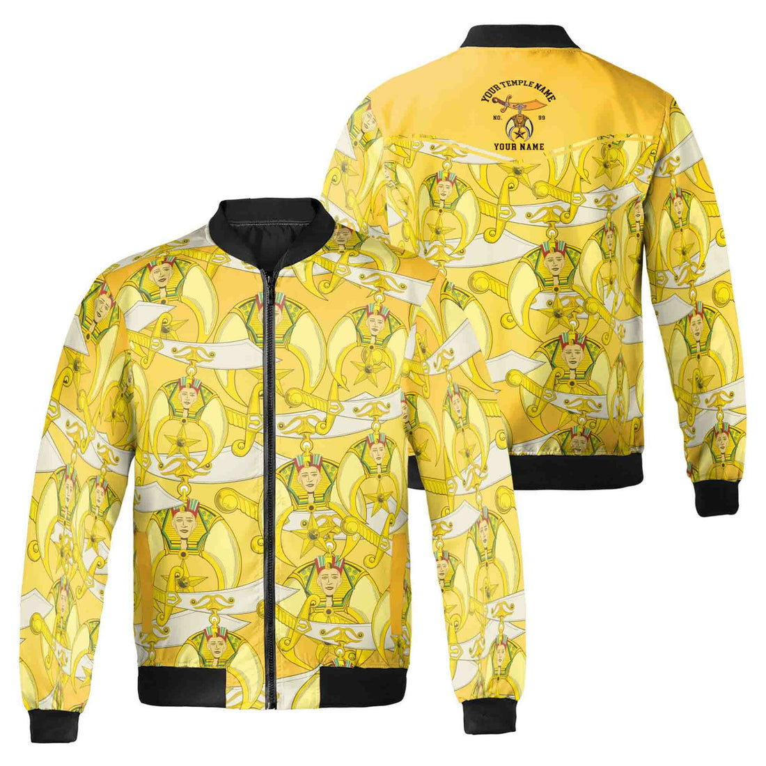 Customized Temple Mason Noble Shriners Bomber Jacket S-5XL - FUKAMASONIC