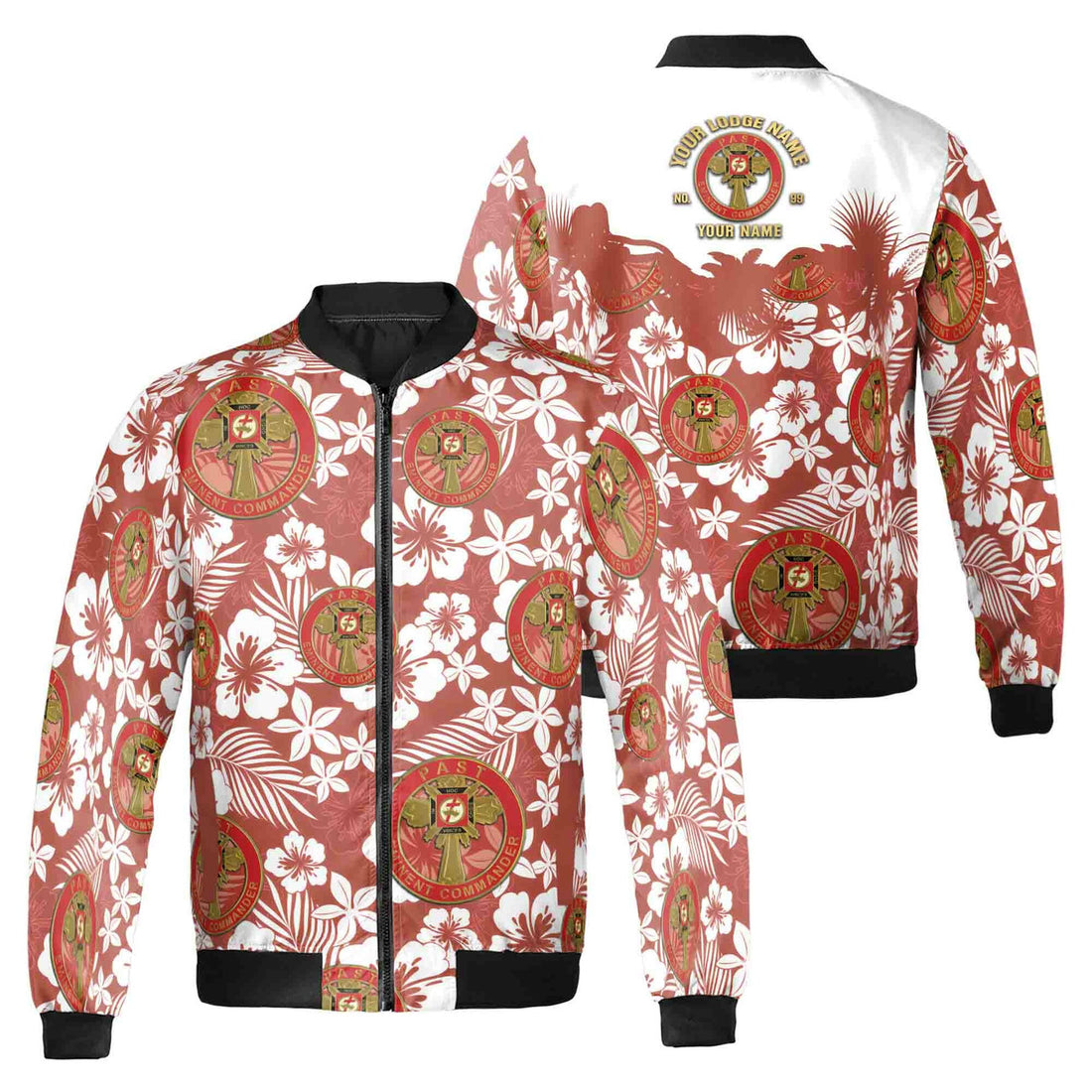 Custom York Rite Past Eminent Commander Masonry Bomber Jacket S-5XL - FUKAMASONIC