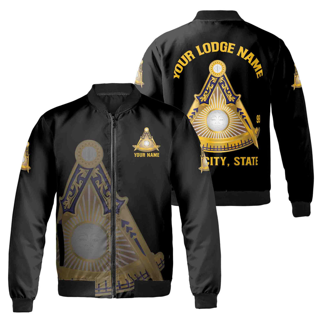 Customized Freemasonry Past Master Masonic Bomber Jacket S-5XL - FUKAMASONIC