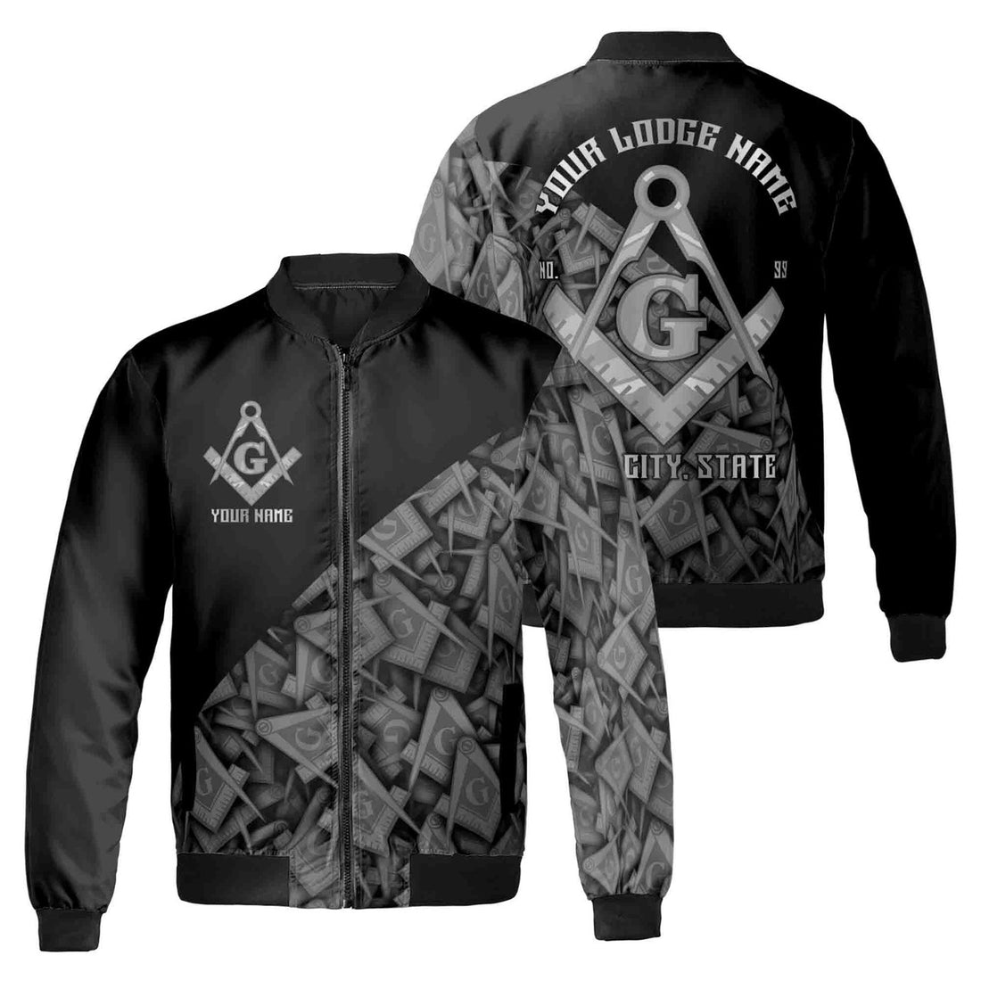 Customized Masonry Master Mason Multi-color Bomber Jacket S-5XL - FUKAMASONIC
