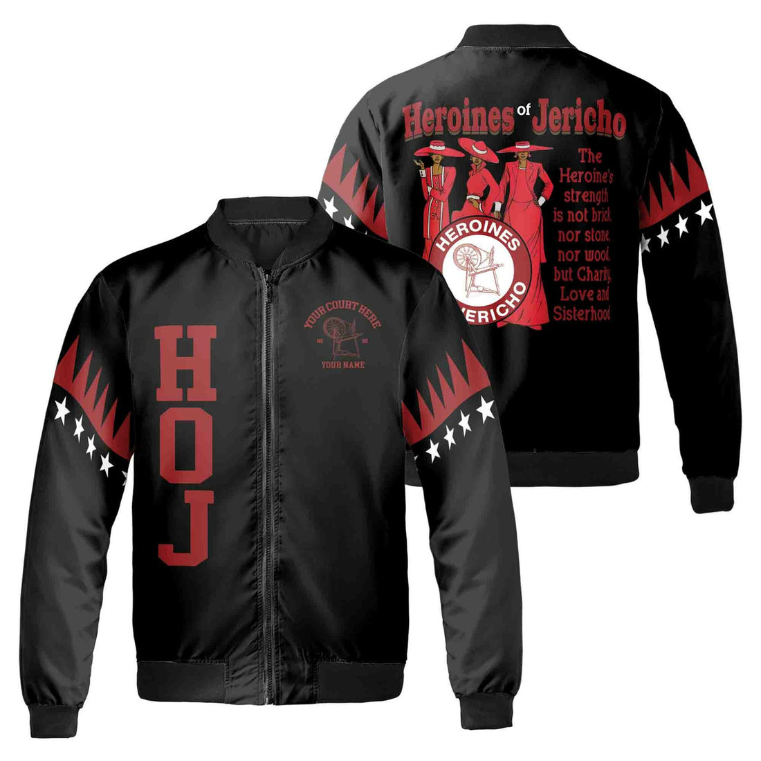 Personalized Heroines of Jericho HOJ Sisterhood Bomber Jacket S-5XL - FUKAMASONIC