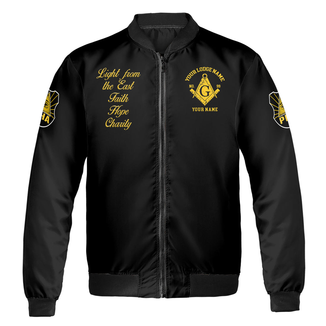 Personalized Light From East Prince Hall Mason 357 Bomber Jacket S-5XL - FUKAMASONIC
