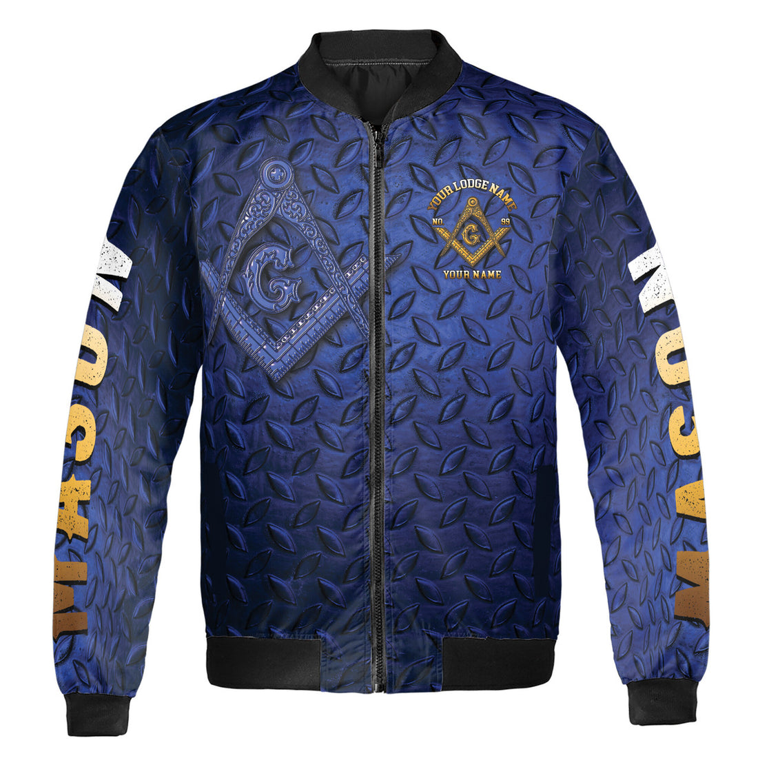 Customized Master Mason Masonic Blue Lodge Bomber Jacket S-5XL - FUKAMASONIC