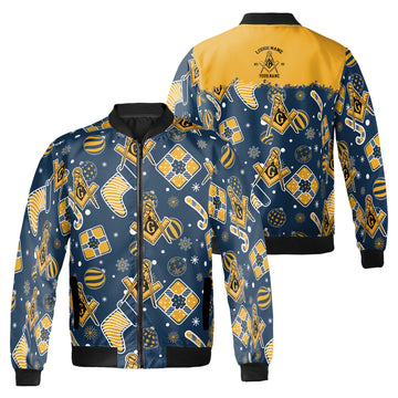Custom Name Mason Christmas Gift Winter Bomber Jacket S-5XL - FUKAMASONIC