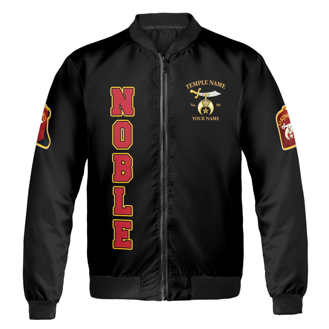Personalized Freemason Mystic Noble Shriners Bomber Jacket S-5XL - FUKAMASONIC