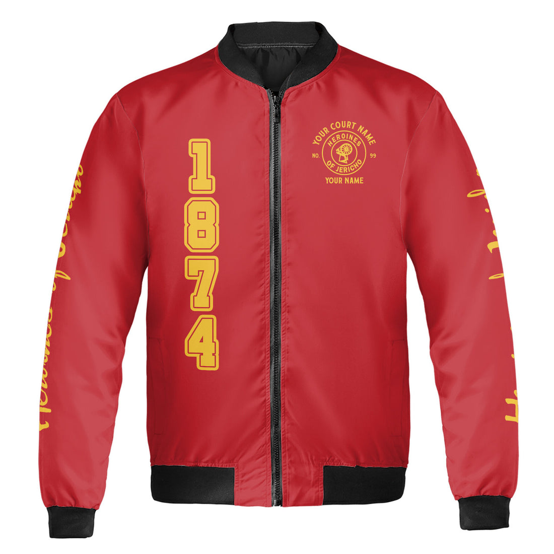 Custom Name Heroines Of Jericho 1874 HOJ Bomber Jacket S-5XL - FUKAMASONIC