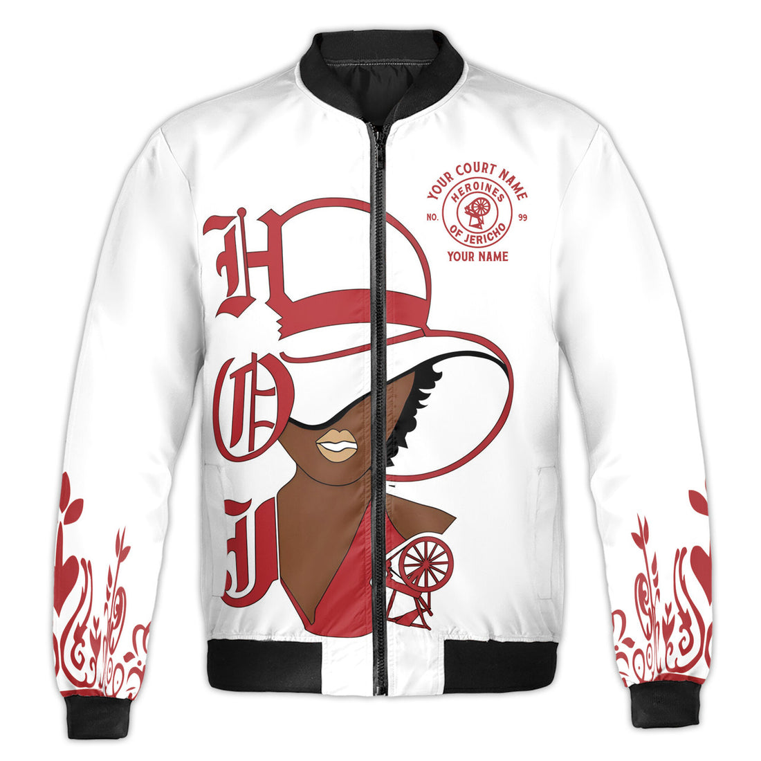 Customized Heroines of Jericho HOJ Elegant Lady and Floral Bomber Jacket S-5XL - FUKAMASONIC