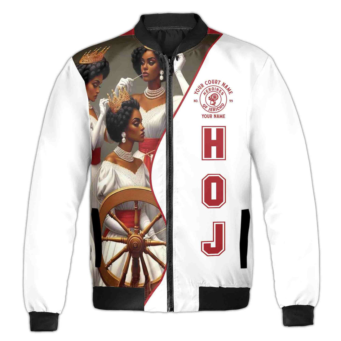 Customized Heroines of Jericho State Map Line Custom Bomber Jacket S-5XL - FUKAMASONIC