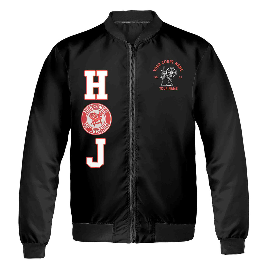 Customized Heroines of Jericho Black Bomber Jacket S-5XL - FUKAMASONIC
