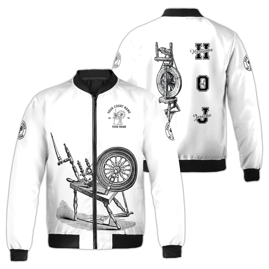 Personalized Retro HOJ Sistar Heroine Of Jericho Bomber Jacket S-5XL - FUKAMASONIC