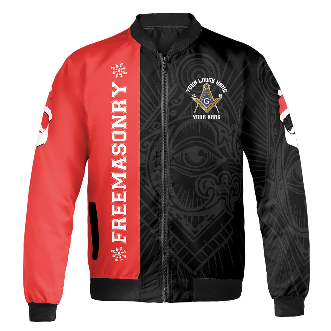 Personalized Merry Christmas Mason Its Time To Celebrate Bomber Jacket S-5XL - FUKAMASONIC