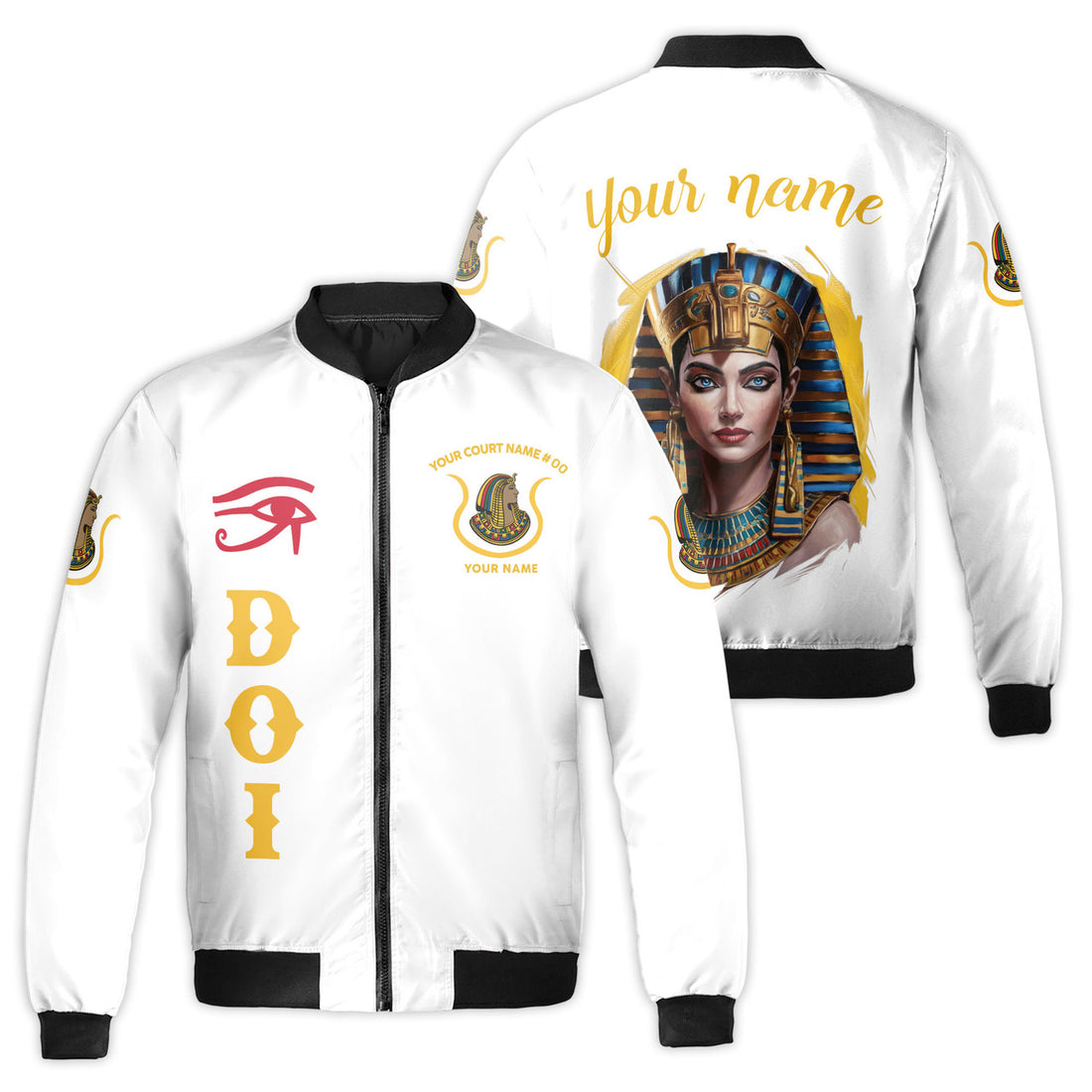 Personalized Daughters of Isis Lady Shriner DOI Bomber Jacket S-5XL - FUKAMASONIC