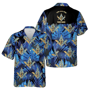 Personalized Freemasonry Master Mason Tropical Palm Tree Hawaiian Shirt S-5XL - FUKAMASONIC