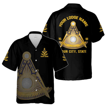 Customized Freemasonry Past Master Masonic Hawaiian Shirt S-5XL - FUKAMASONIC