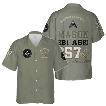 Customized Name Mason Making Good Man Better 357 Hawaiian Shirt S-5XL - FUKAMASONIC
