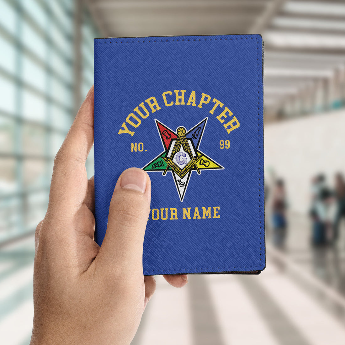 Personalized OES Masonic Past Patron Passport Holder