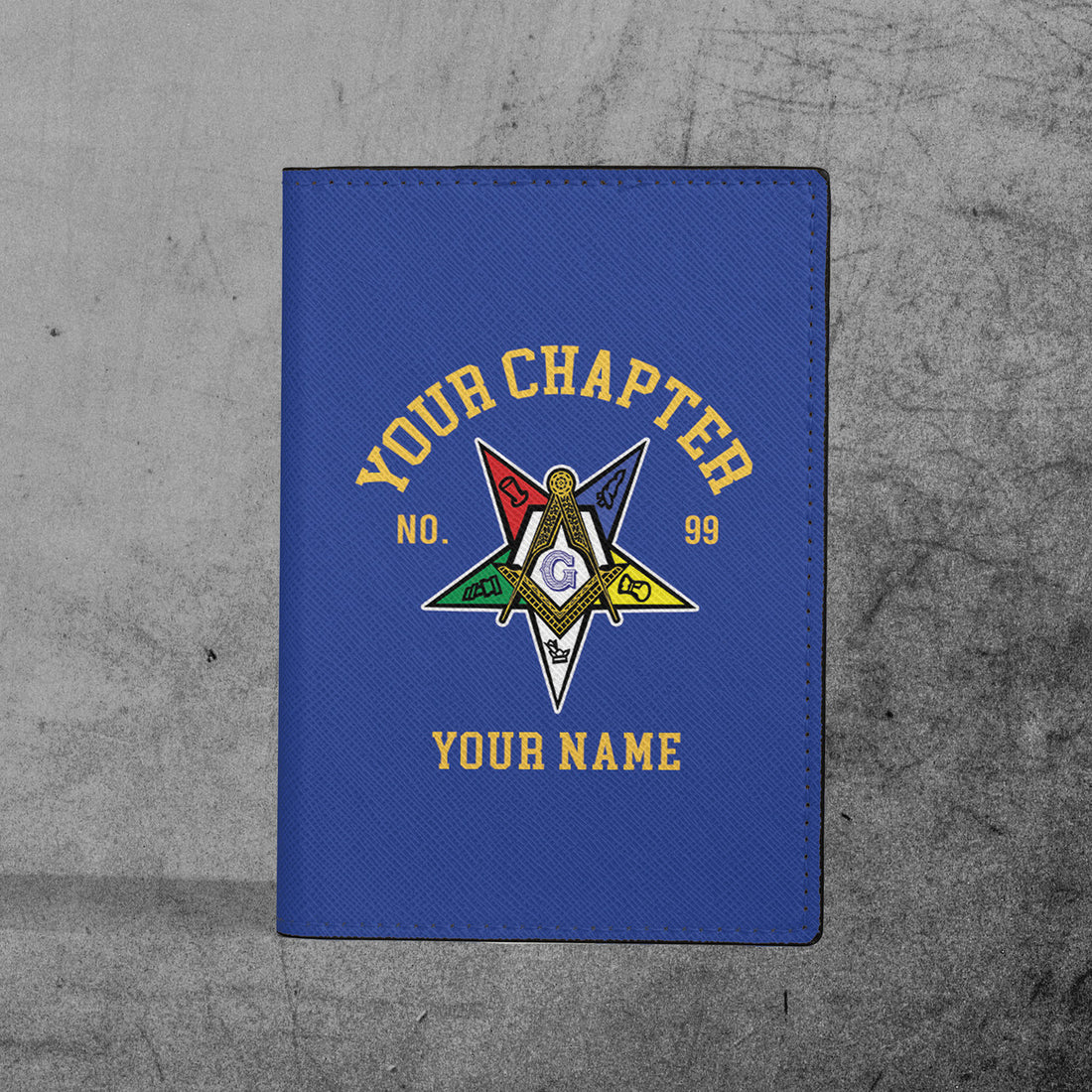 Personalized OES Masonic Past Patron Passport Holder