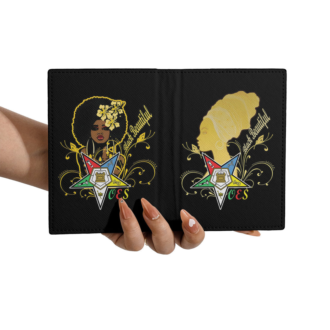 Order of the Eastern Star OES Past Patron Mason Emblem Passport Holder