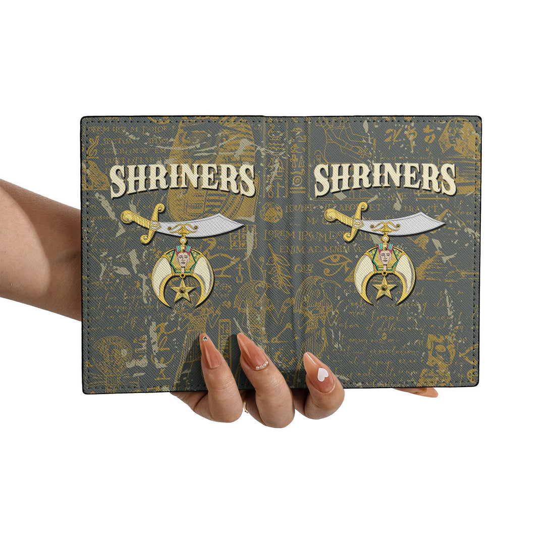 Noble Of Mystic Shriners Ancient Egypt Pattern Passport Holder