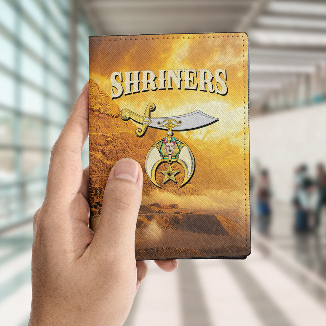Noble Shriners Mystic Egypt Pyramid Passport Holder
