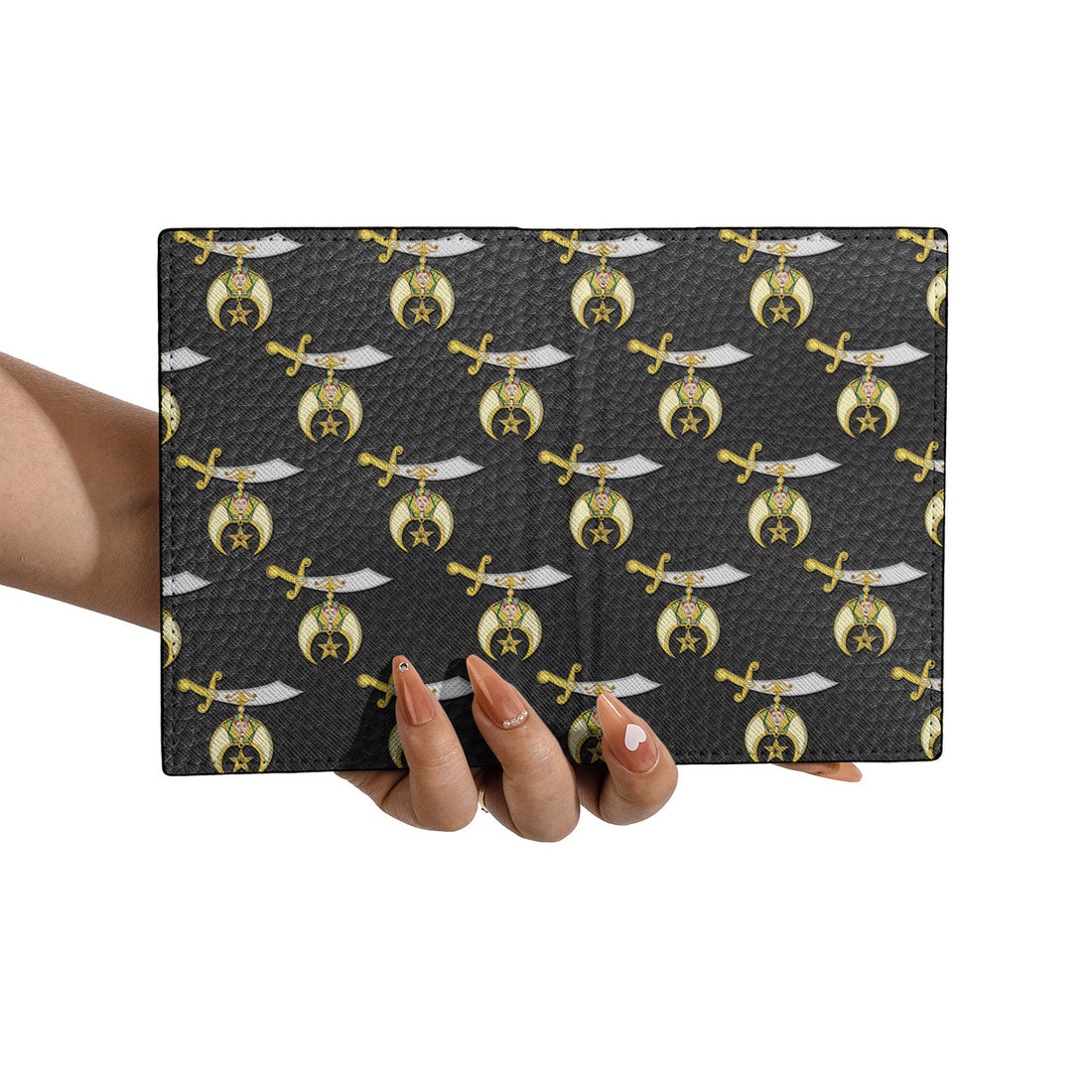 Noble of Mystic Shrine Shriners Leather Pattern Passport Holder