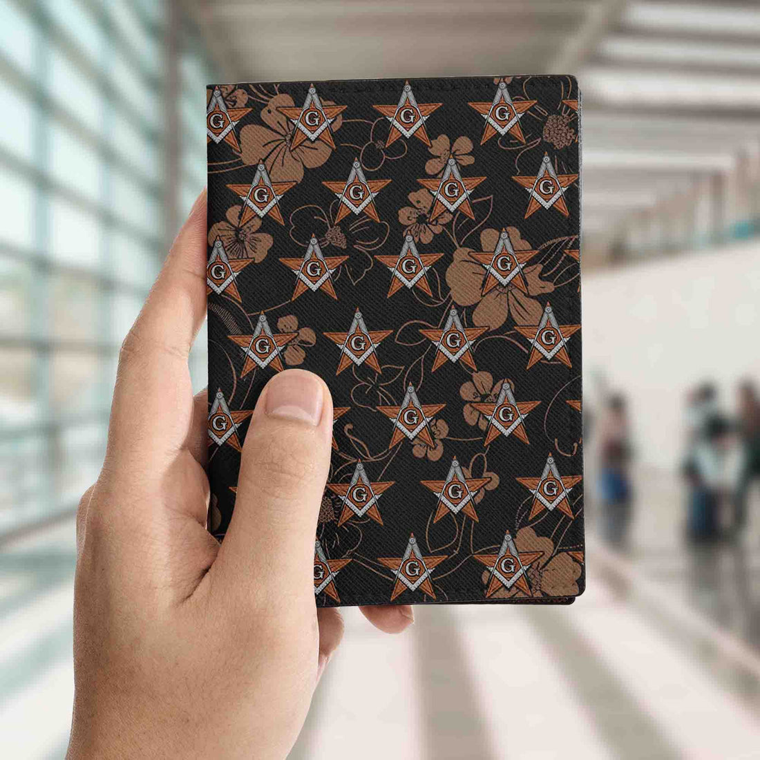 OES Masonic Past Patron Vintage Floral Passport Holder