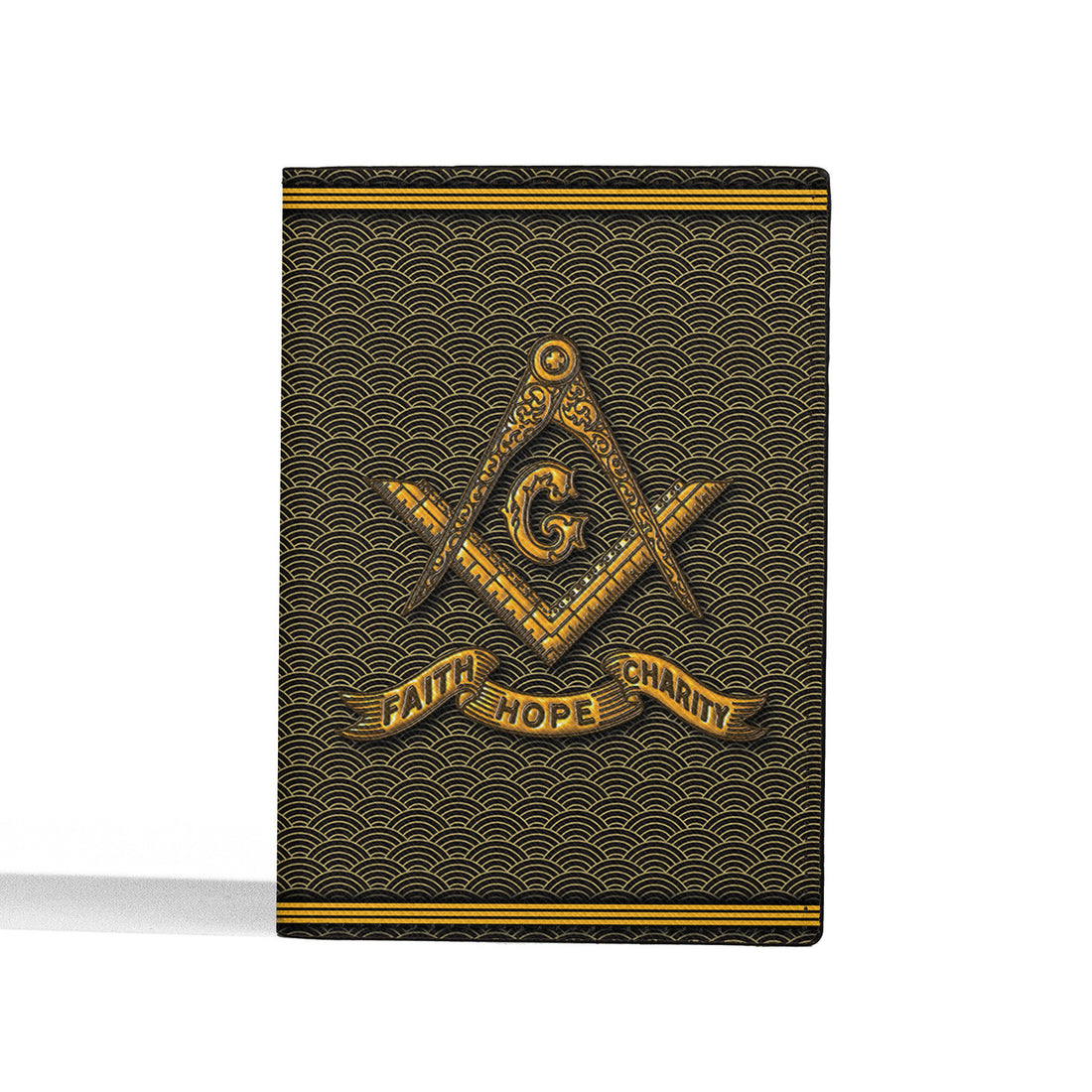 Masonry Faith Hope Charity Freemason Passport Holder