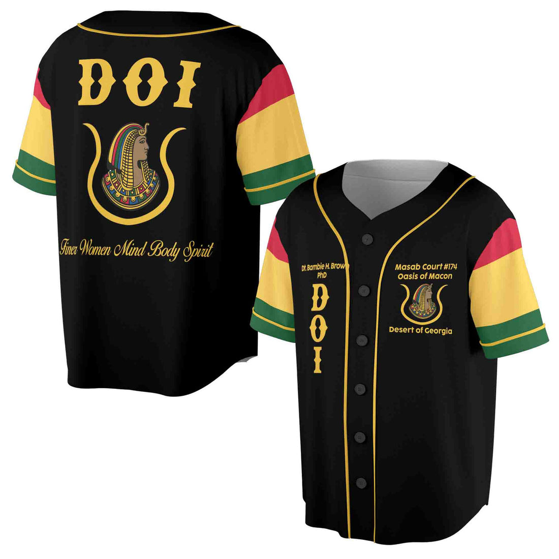 Custom Name Court Name Daughters of Isis Ancient Egypt Unisex Baseball Jersey S-5XL