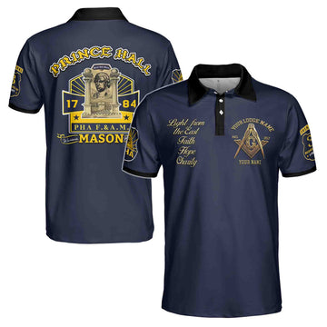 Customize Prince Hall PHA F&A Freemasonary Men's Polo Shirt S-5XL - FUKAMASONIC