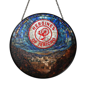 Heroines of Jericho City Symbol Colorful Stained Glass Suncatcher
