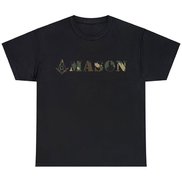 Camo Masonic Square and Compass, Freemasonary Unisex T-Shirt S-5XL