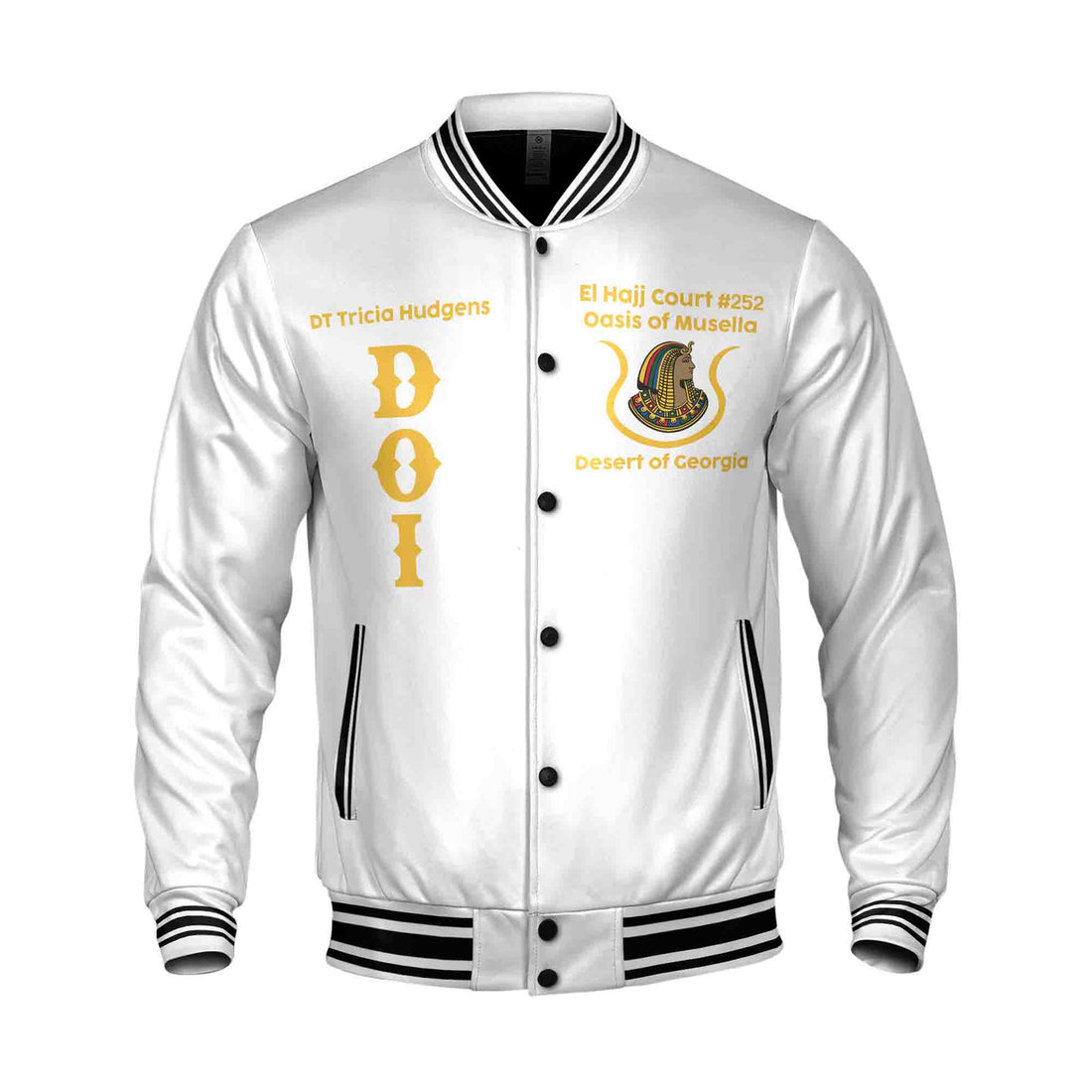 Custom Name Daughters of Isis Ancient Egyptian Order Nobles Mystic Shriner PHA Baseball Jacket S-5XL - FUKAMASONIC